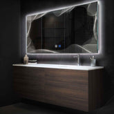 LED Spiegel Rechteckig | Touch-Schalter | Anti-Beschlag-Funktion | Neutralweißes Licht - Reyze Seria Simetria Model 3